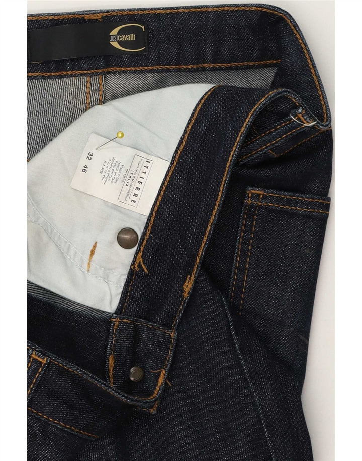Just Cavalli Damen Bootcut Jeans IT 46 Large W32 L30 Marineblau