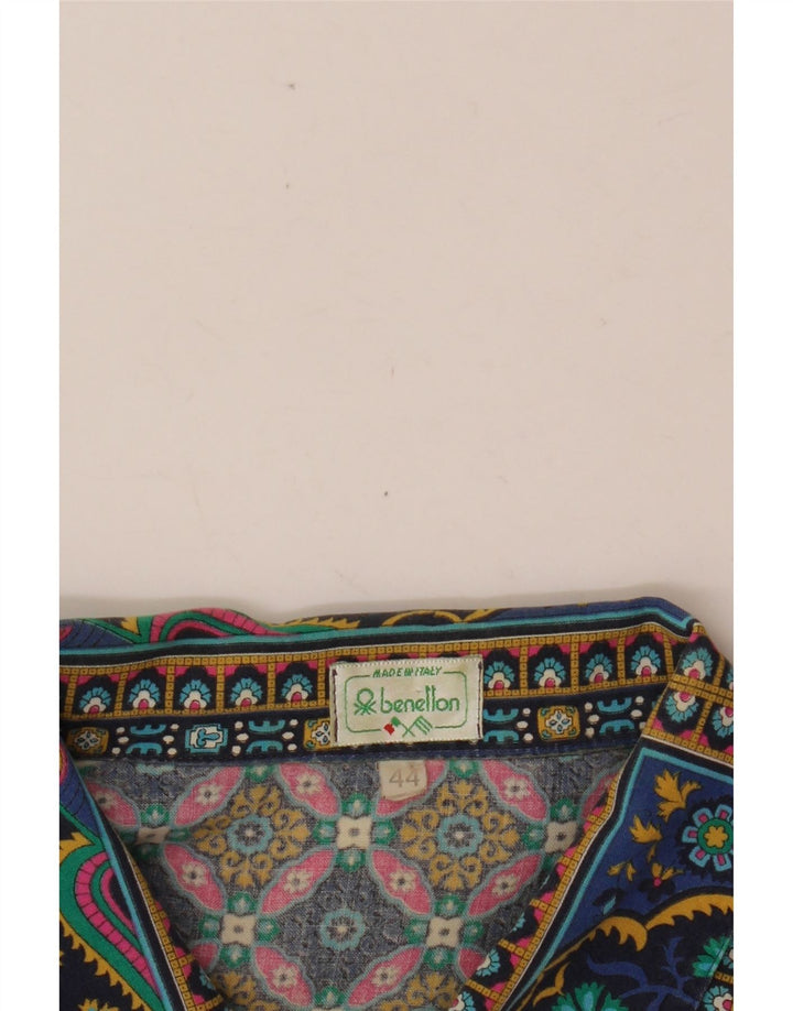 BENETTON Damen-Oversize-Hemd IT 44 Medium Mehrfarbiges Patchwork