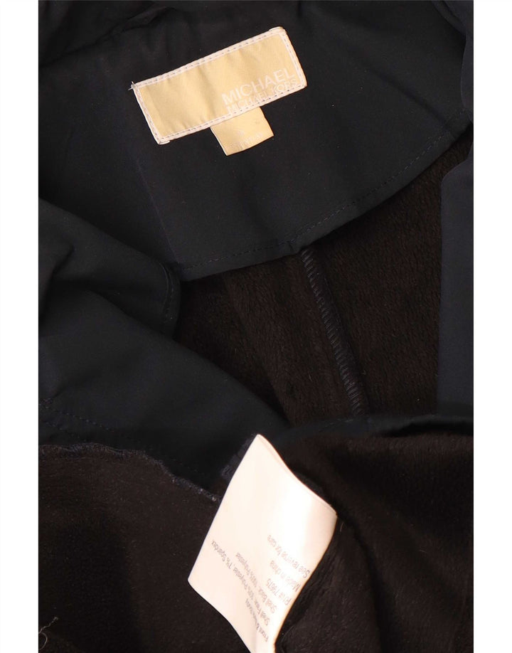 Michael Kors Damen-Militärmantel mit Kapuze, UK 14, mittleres Marineblau
