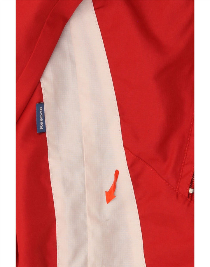 Reebok Herren Regenjacke UK 42 XL Rot Colourblock Polyester