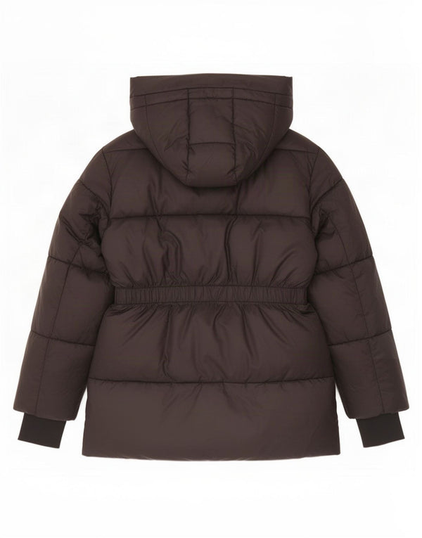 Gap Damen-Kapuzen-Übergröße, wattierte Jacke, UK 10, Größe S, Schwarz, Polyester