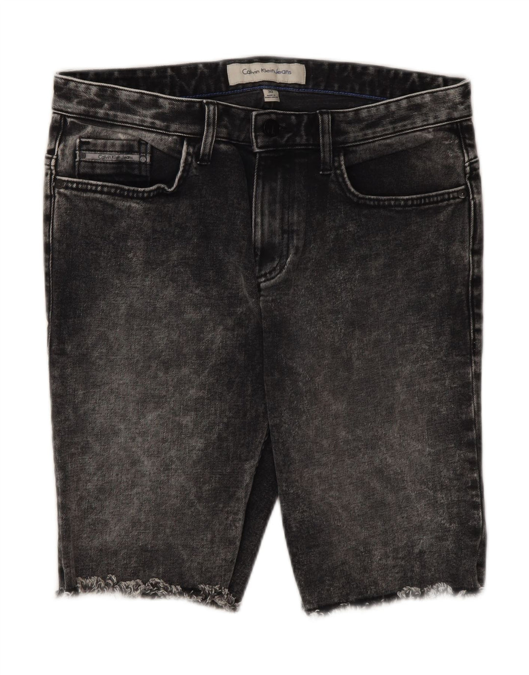 Calvin Klein Herren Jeansshorts W30 mittelgraue Baumwolle