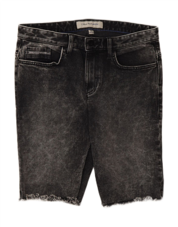 Calvin Klein Herren Jeansshorts W30 mittelgraue Baumwolle