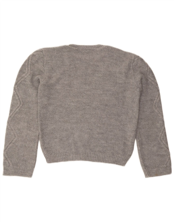 Lipsy Damen-Pullover mit Rundhalsausschnitt, UK 12, Mittelgrau, Acryl