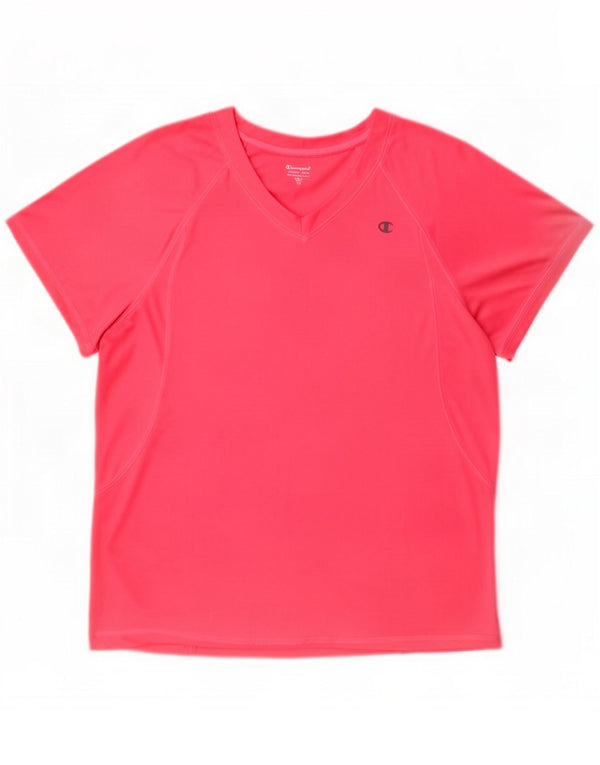 Champion Damen T-Shirt Top UK 18 XL Rosa Polyester