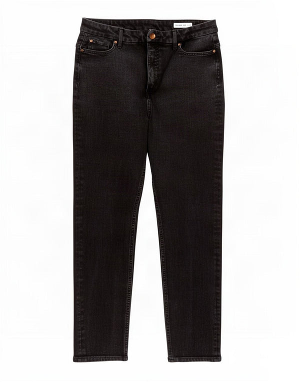 Marks & Spencer Damen The Magic Straight Jeans UK 16 Large W34 L26 Schwarz