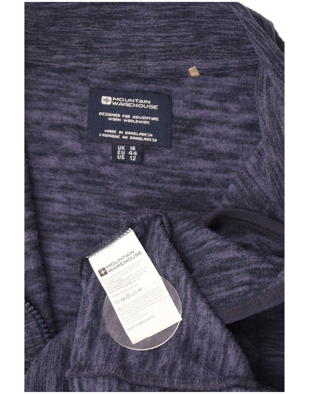 Mountain Warehouse Fleecejacke für Damen, UK 16, Größe L, Marineblau meliert