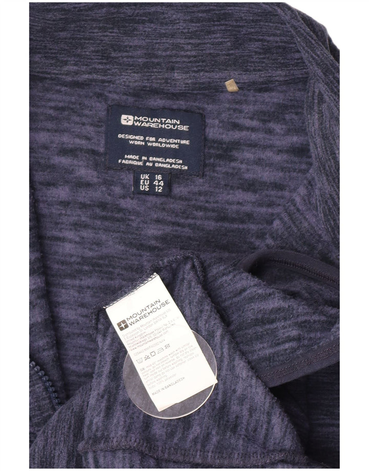 Mountain Warehouse Fleecejacke für Damen, UK 16, Größe L, Marineblau meliert