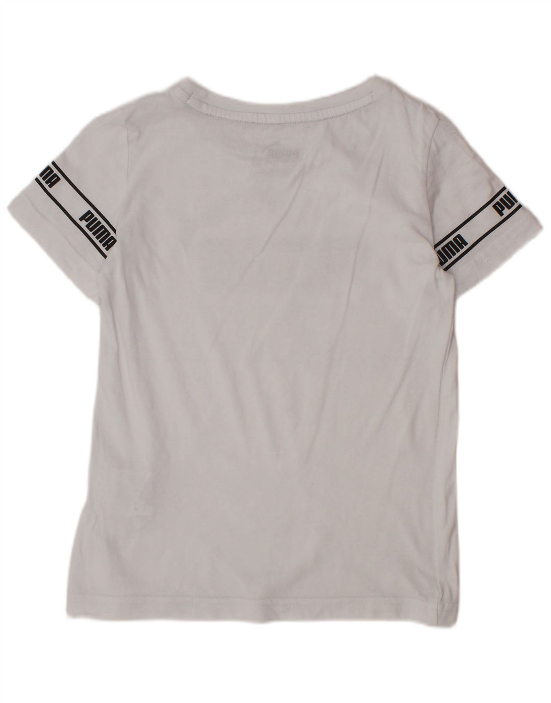 PUMA Jungen T-Shirt mit Grafik, 4–5 Jahre, weiße Baumwolle