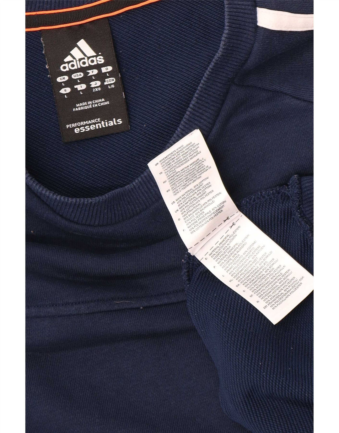 Adidas Herren Climalite Sweatshirt Pullover große marineblaue Baumwolle