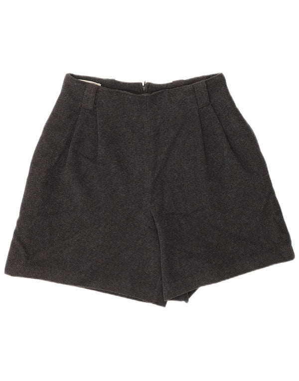 Vintage Damen High Waist Casual Shorts IT 44 Medium W28 Graue Wolle