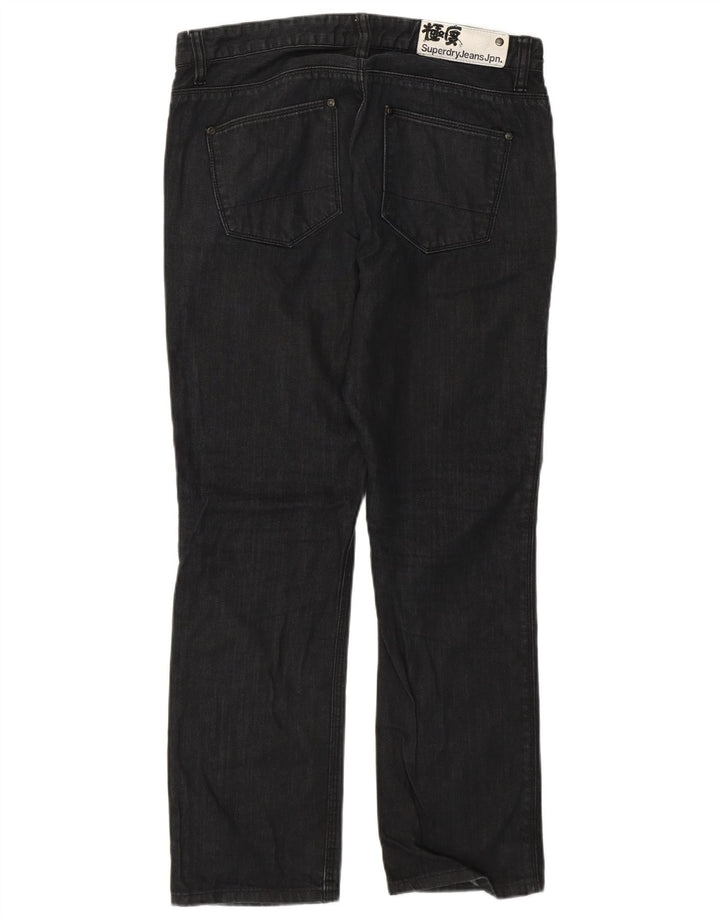 Superdry Herren Straight Jeans W30 L28 Graue Baumwolle