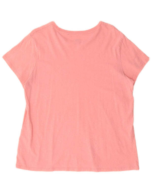 Levi's Damen Grafik-T-Shirt-Oberteil UK 18 XL Rosa Baumwolle