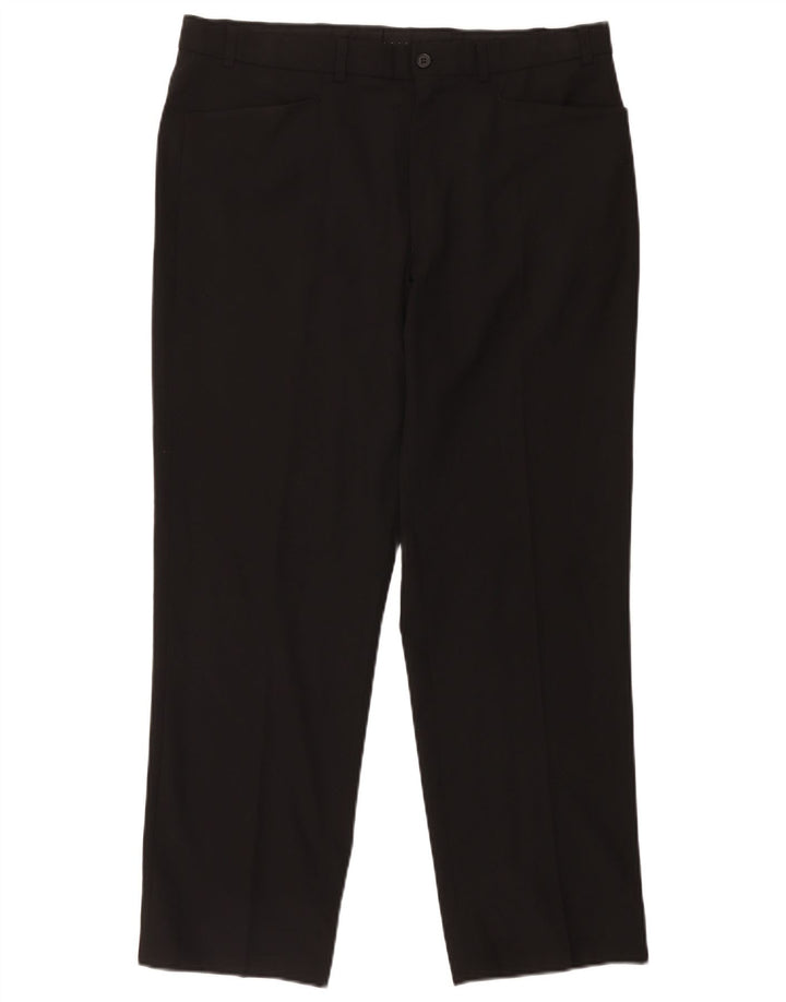 Marks & Spencer Gerade Freizeithose für Herren, W36, L29, Schwarz, Polyester