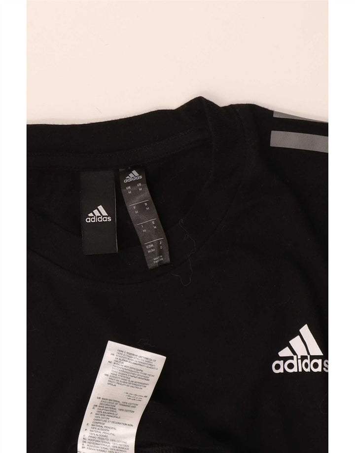 Adidas Herren T-Shirt Top Medium Schwarz Baumwolle