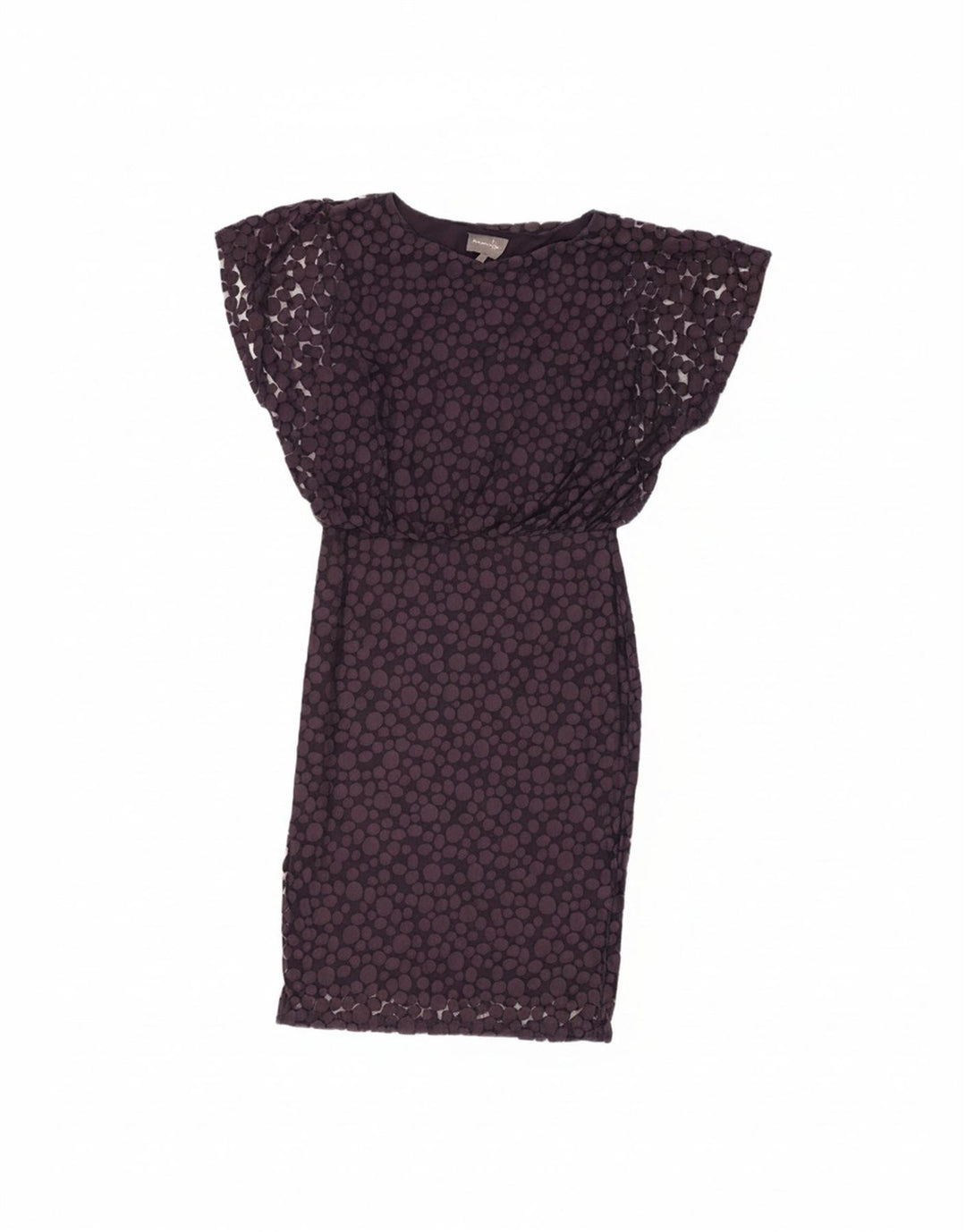 PHASE EIGHT Womens Batwing Sheath Dress UK 12 Medium Navy Blue Spotted