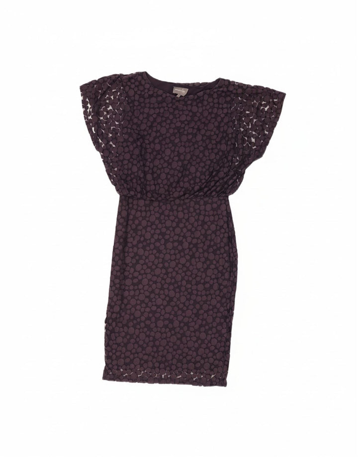 PHASE EIGHT Womens Batwing Sheath Dress UK 12 Medium Navy Blue Spotted