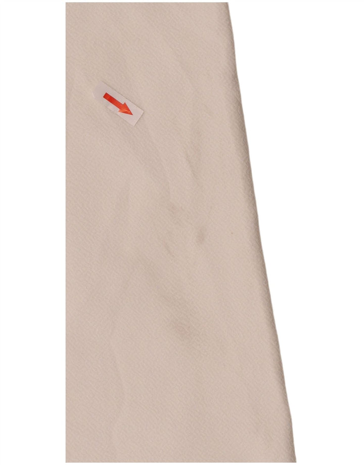 Zara Damen Etuikleid UK 14 Mittelweißes, geblümtes Polyester