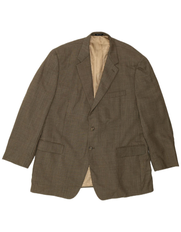 Chaps Herren-Blazer mit 2 Knöpfen, UK 48, 4XL, Khaki, Schurwolle