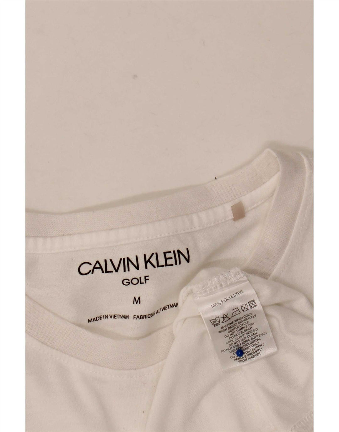 Calvin Klein Herren-Top, langärmelig, mittelweiß, Polyester