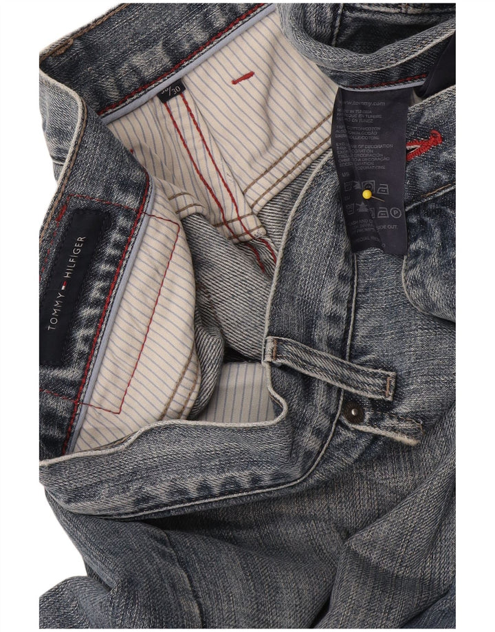 Tommy Hilfiger Herren Straight Jeans W38 L30 Blaue Baumwolle