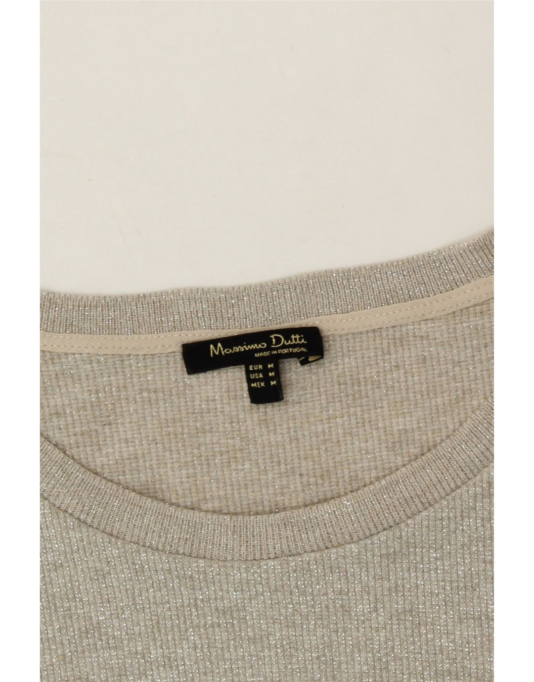 MASSIMO DUTTI Womens Top 3/4 Sleeve UK 14 Medium Grey Viscose Vintage Massimo Dutti and Second-Hand Massimo Dutti from Messina Hembry 