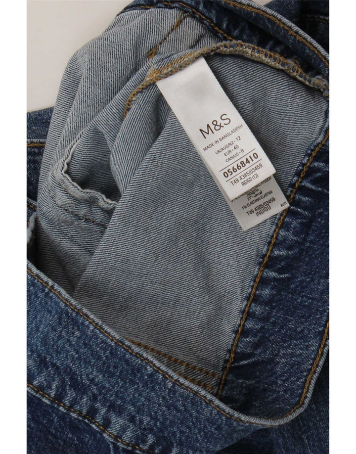 Marks & Spencer Damen Jeansjacke UK 12 Mittelblaue Baumwolle