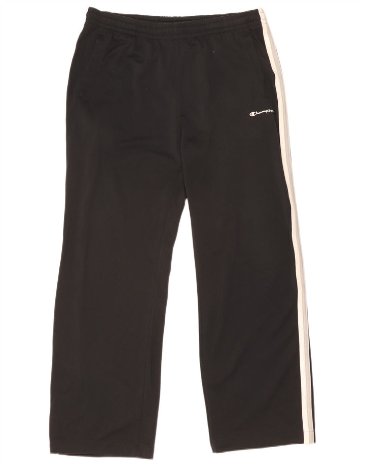Champion Herren-Trainingshose XL, schwarzes Colourblock-Polyester