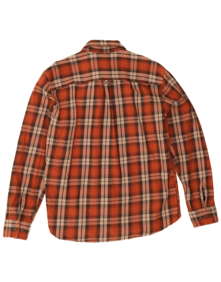 Jack & Jones Herren Flanellhemd XL Orange kariert Baumwolle
