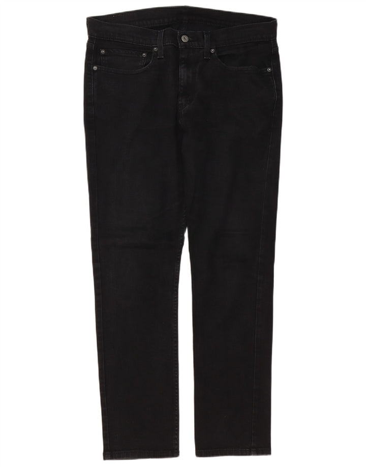 Levi's Herren Slim Jeans W34 L32 Schwarze Baumwolle