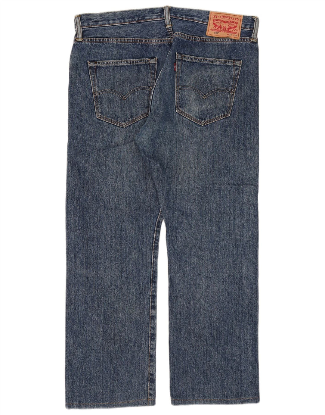 Levi's Herren 501 Straight Jeans W34 L26 Blaue Baumwolle
