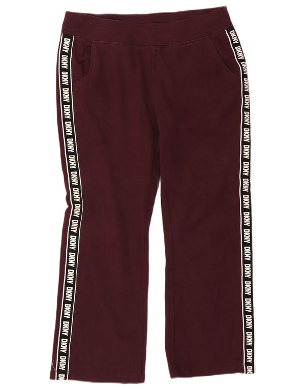 Dkny Damen-Trainingshose mit Grafik, UK 14, mittleres Burgunderrot, Farbblock