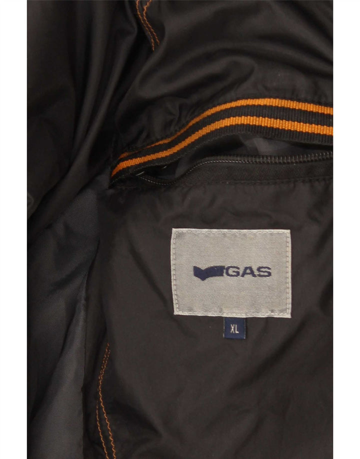Gas Herren Bomberjacke mit Kapuze, gepolstert, Gr. 42, XL, Grau