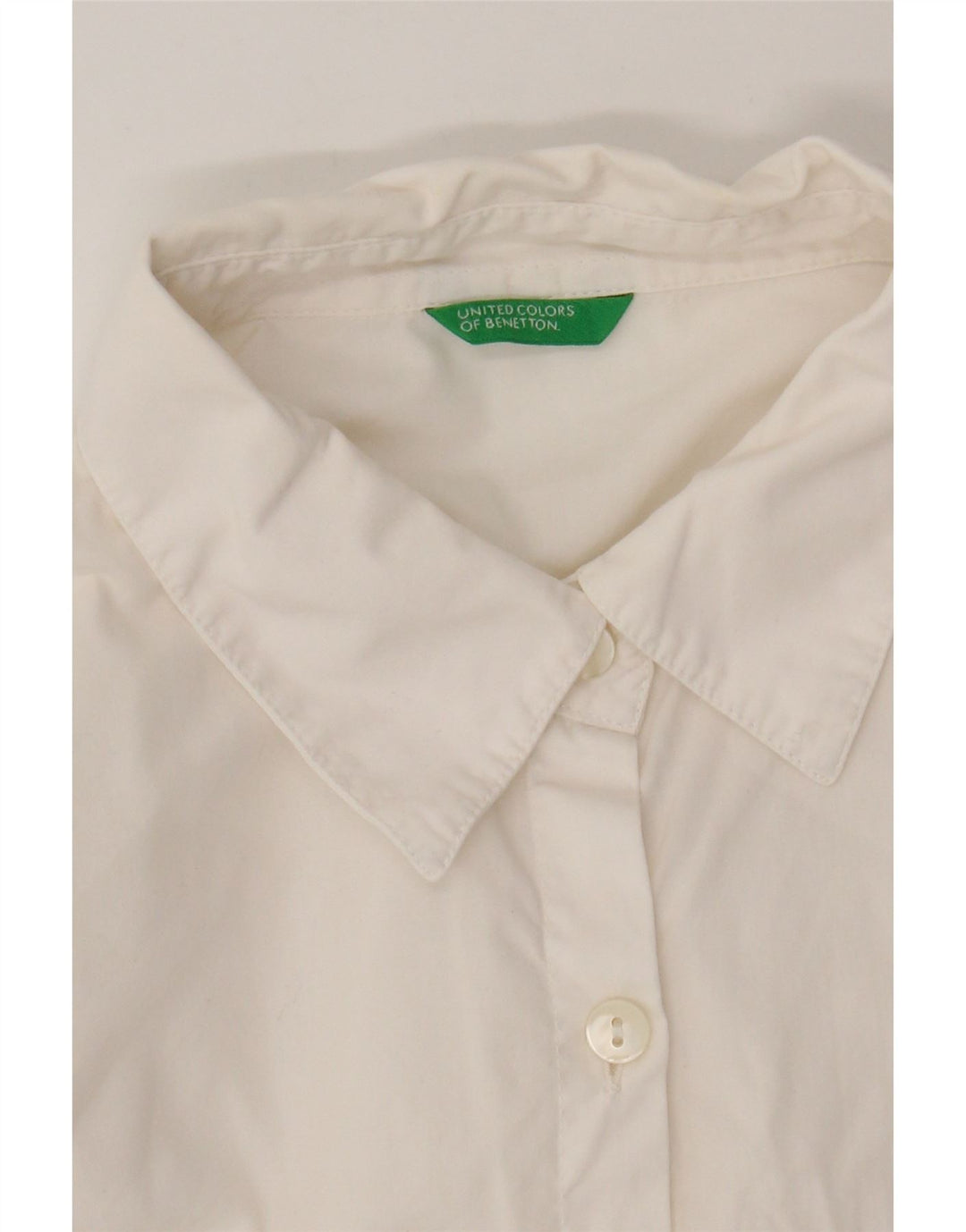 BENETTON Womens Tuxedo Shirt UK 14 Large White