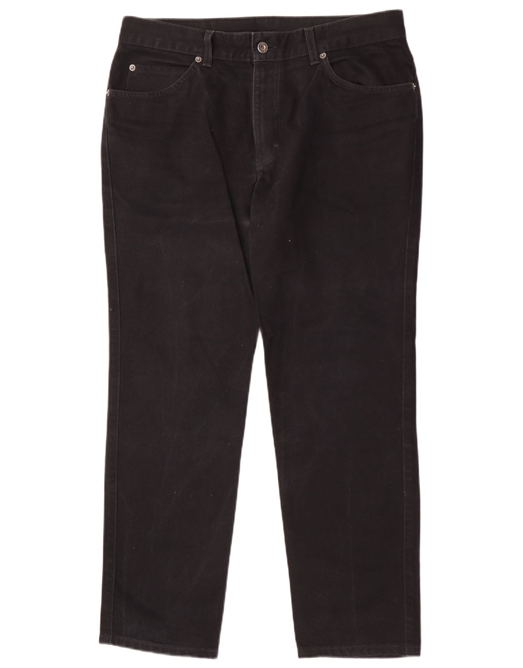Mustang Herren Straight Jeans W36 L30 Schwarze Baumwolle