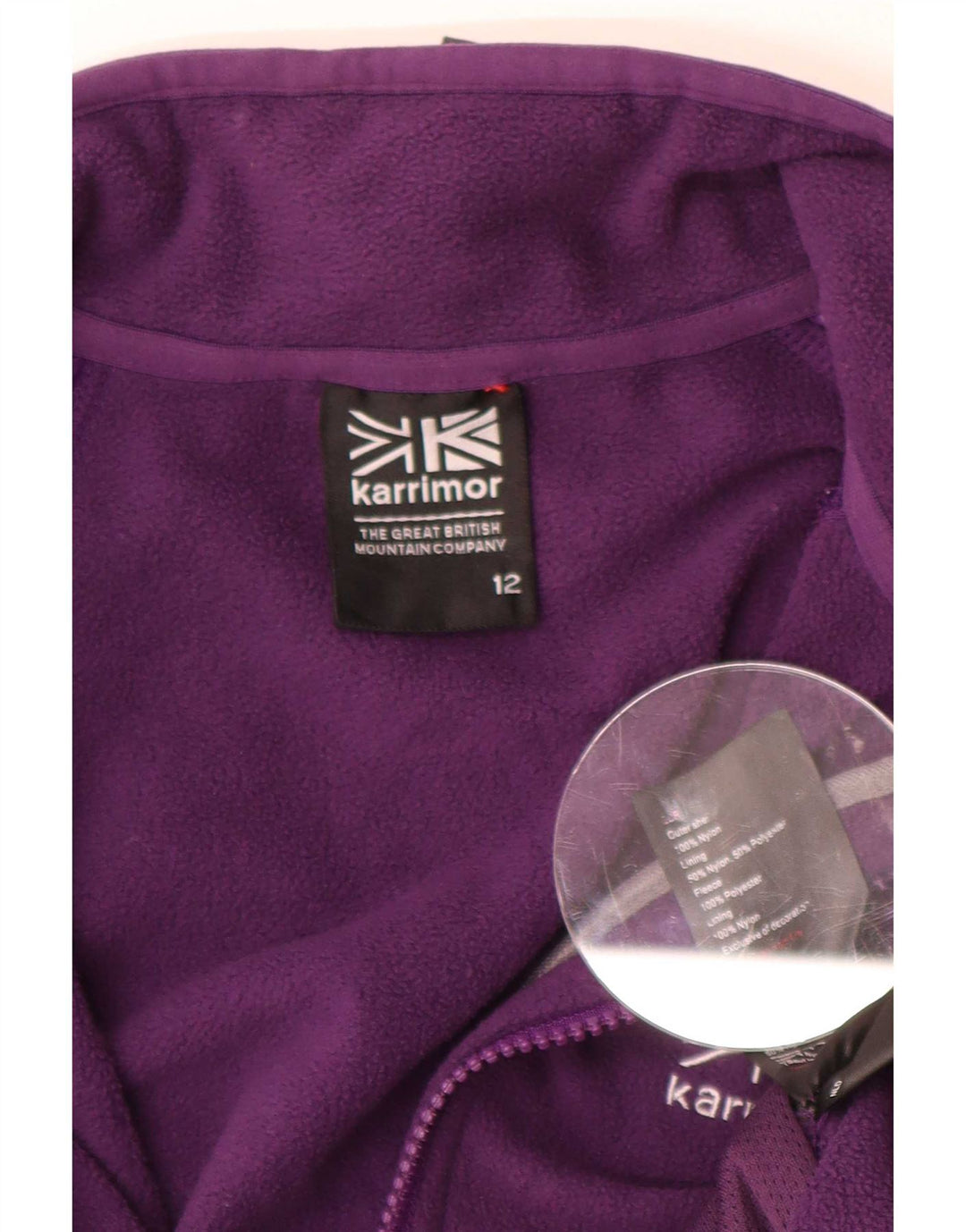 Karrimor Damen Fleecejacke UK 12 Medium Purple Nylon