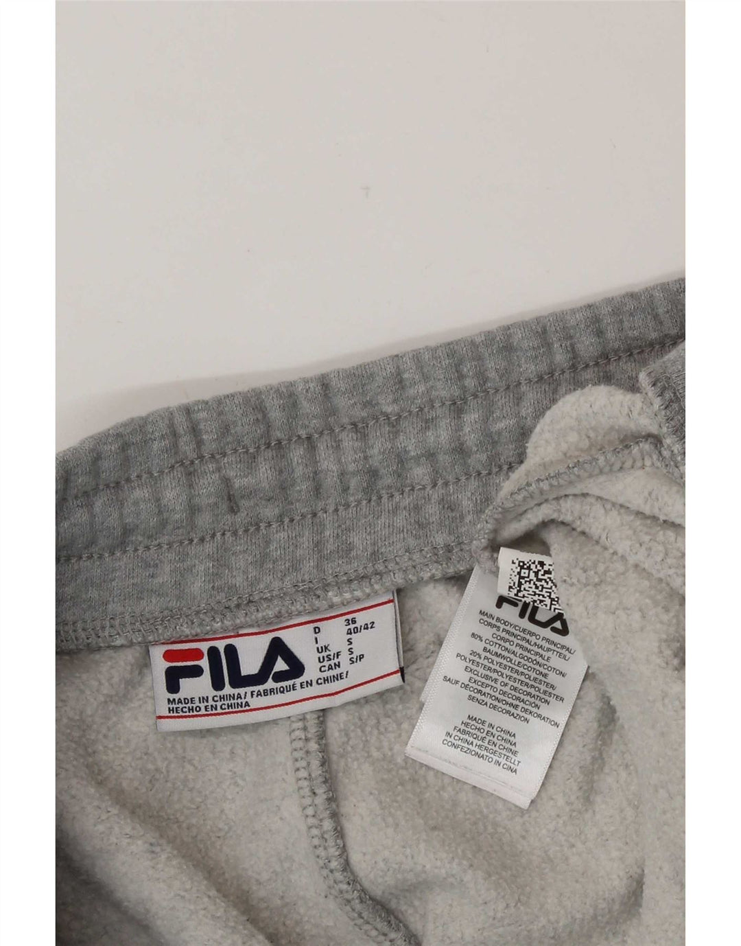 Fila Herren-Trainingshose, Jogginghose, klein, graue Baumwolle