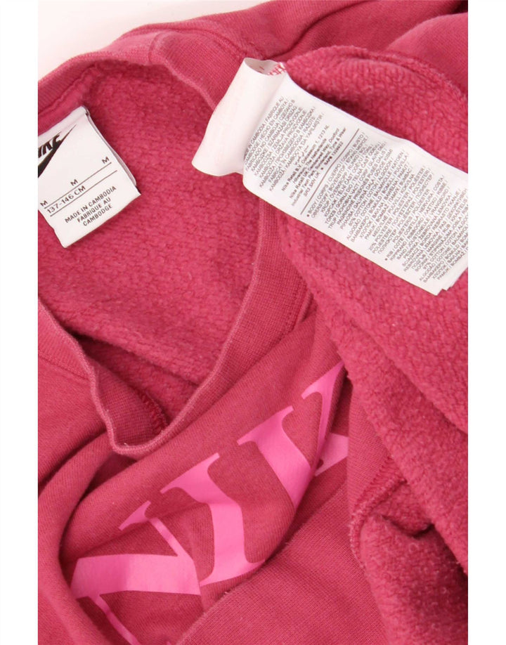 Nike Mädchen Crop Graphic Übergroßer Sweatshirt-Pullover, 10–11 Jahre, Mittelrosa