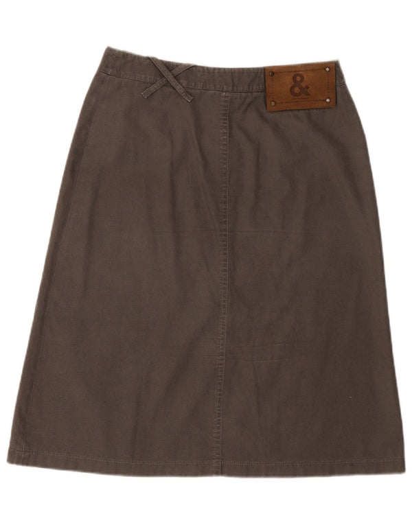 Dolce & Gabbana Damen A-Linienrock IT 42 Medium W28 Khaki Baumwolle