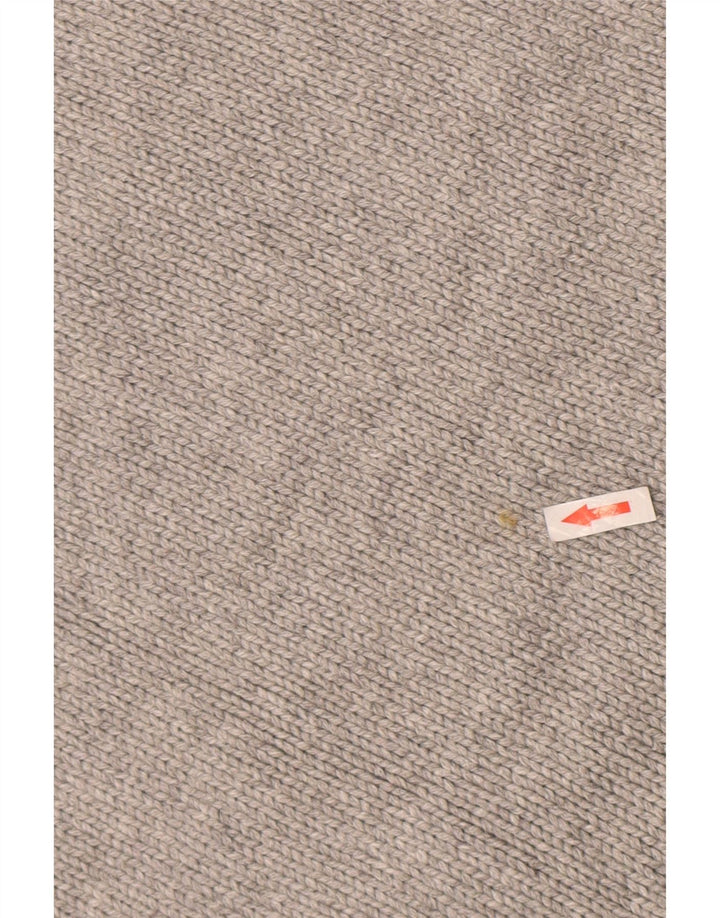 Zara Damen-Pullover mit Rundhalsausschnitt, UK 16, Größe L, Grau, Polyamid