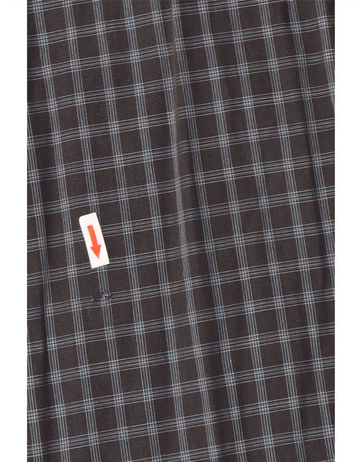 Camel Active Herren Kurzarmhemd XL grau kariert Baumwolle