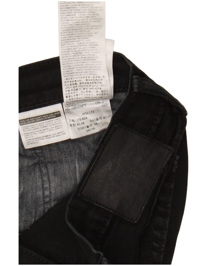 Levi's Herren 511 Slim Jeans W32 L32 schwarze Baumwolle