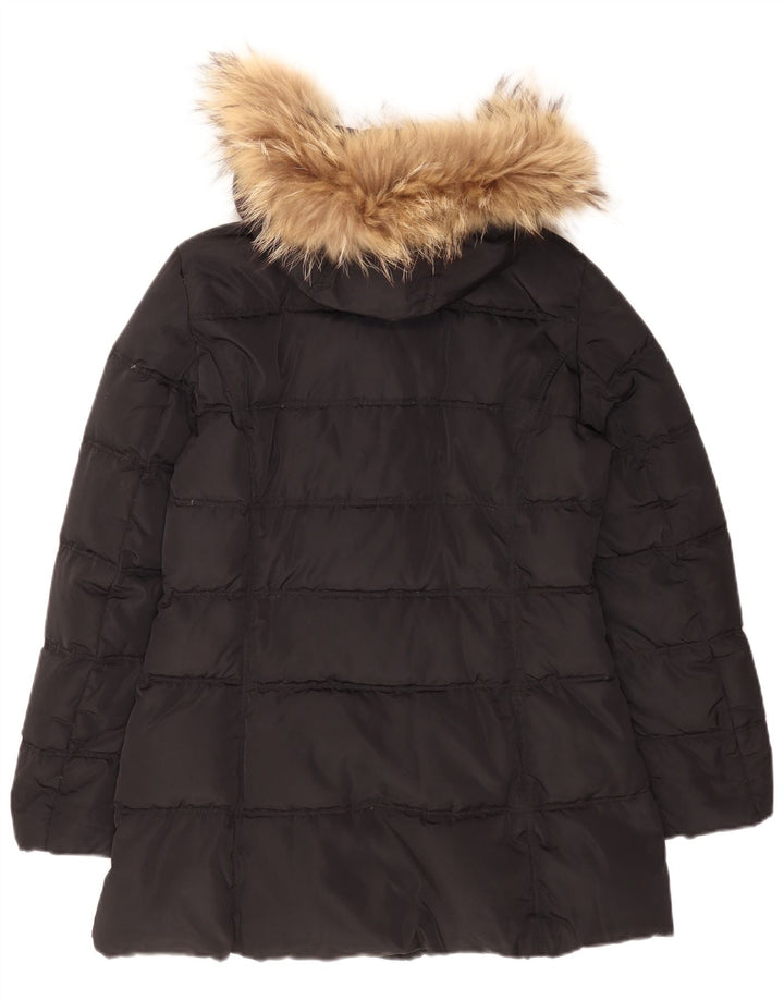 Marella Womens EMME Hooded Duffle Wattierter Mantel UK 12 Medium Schwarz Polyester