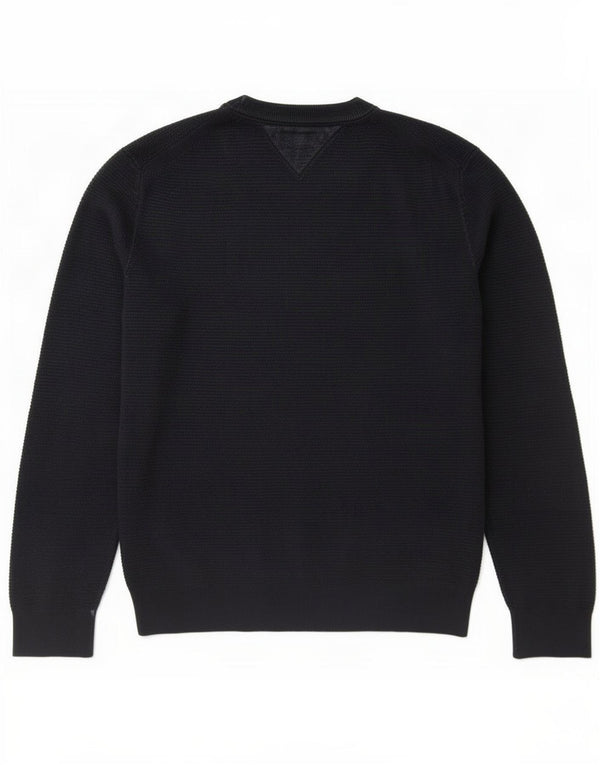 Tommy Hilfiger Herren-Pullover mit Rundhalsausschnitt, XL, marineblaue Baumwolle