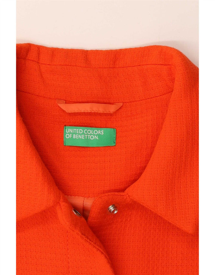 Benetton Damen-Mantel mit 3/4-Ärmeln, Gr. 8, Rot