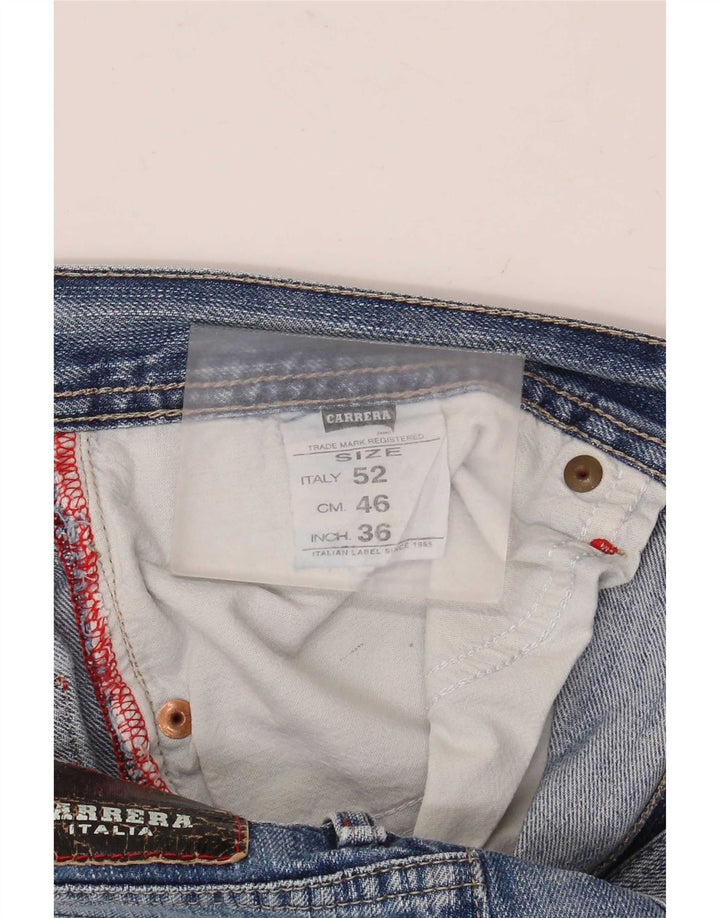 Carrera Herren Straight Jeans W36 L30 Blaue Baumwolle