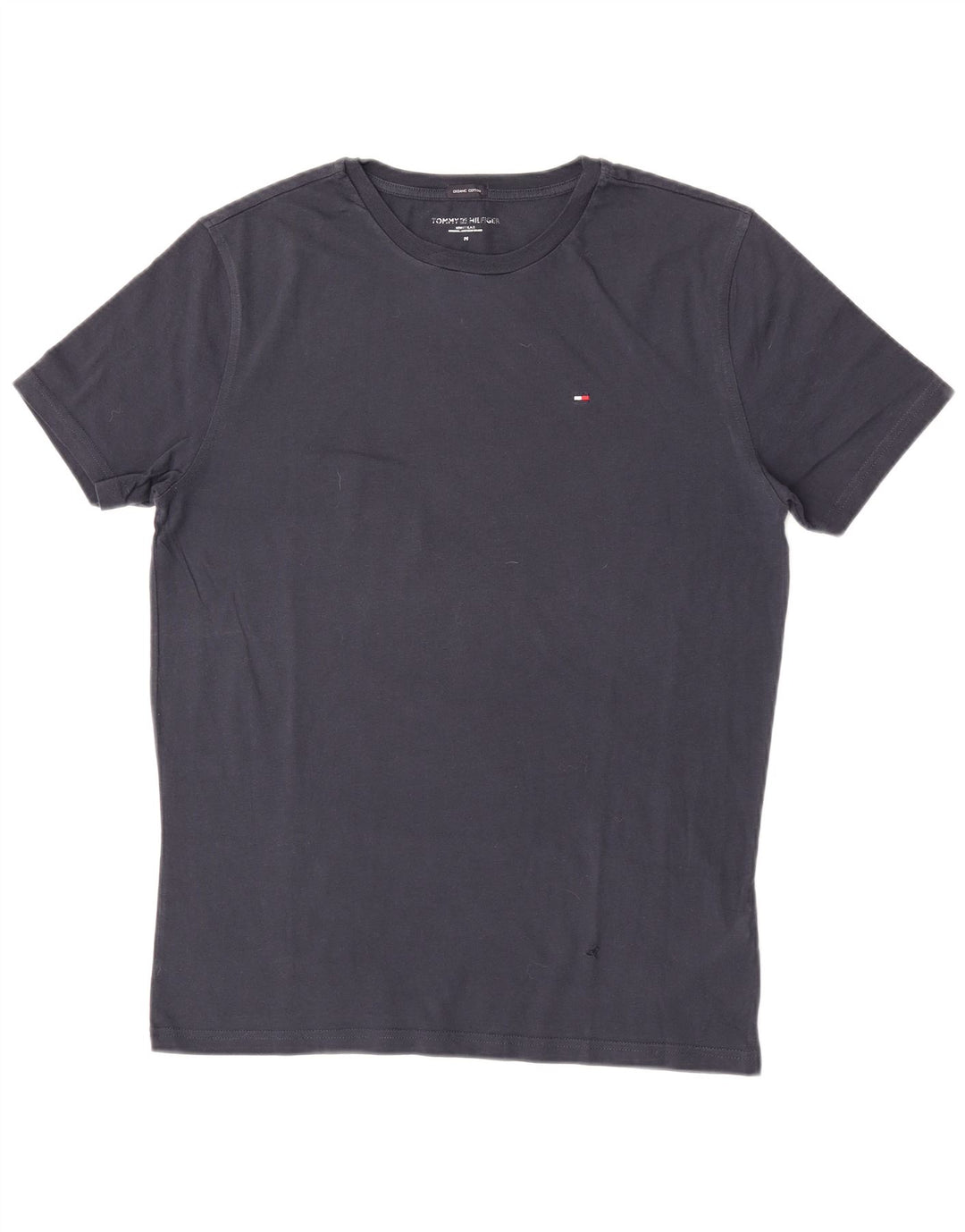 Tommy Hilfiger Herren-T-Shirt-Oberteil aus Baumwolle in mittlerem Marineblau