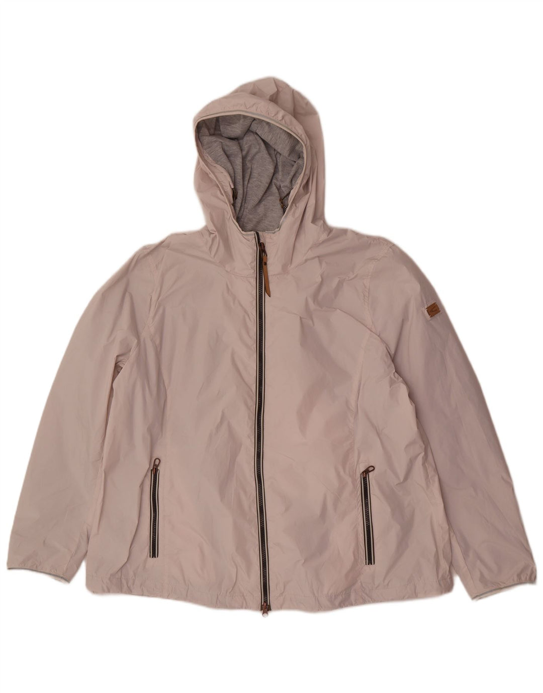 Camel Active Herren-Windbreakerjacke mit Kapuze, EU 48, mittelbeigefarbenes Polyester