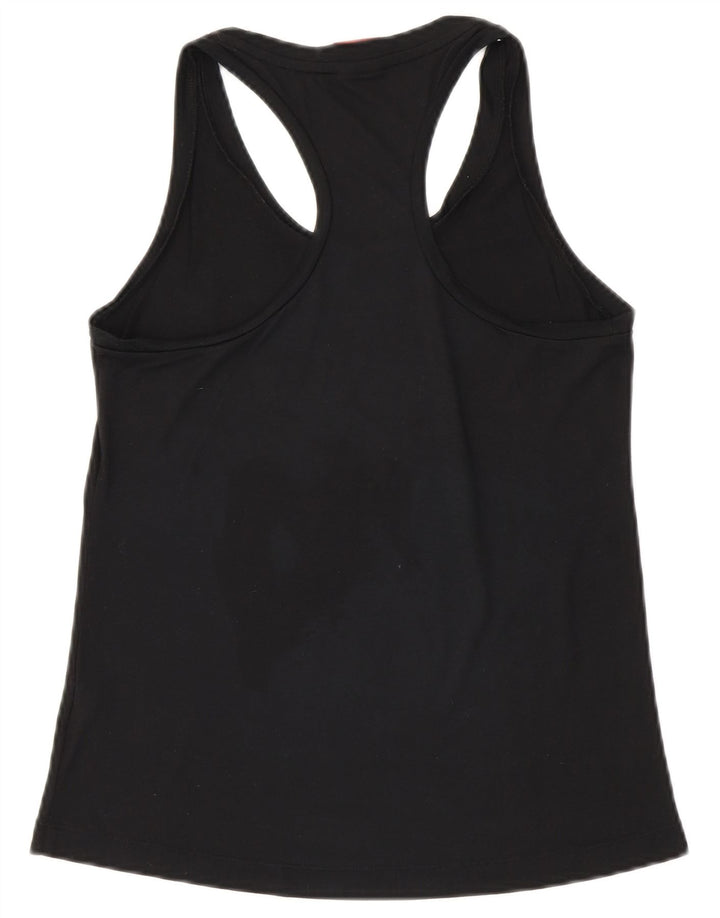 Nike Womens Graphic Vest Top UK 10 Small Schwarz Polyester