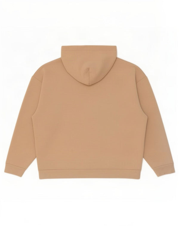 Marks & Spencer Damen Übergroßer Kapuzenpullover UK 18 XL Beige Baumwolle